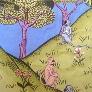 Rare Anthropologie Forrest Monkey Print Simian Tableau Skirt by Leifsdottir